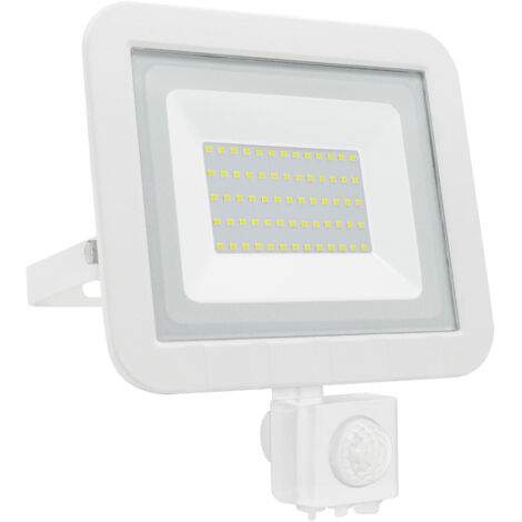 Proyector led con sensor blanco matel 50w