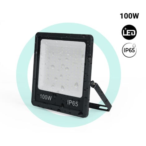 BARCELONA LED Proyector LED De Exterior - 100W - Negro - IP65 - Blanco Frío