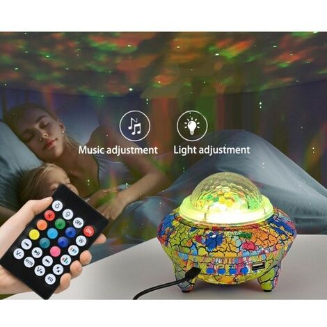 Proyector LED LangRay Egg Starry Sky Galaxy Planetarium con control remoto,  luz nocturna Polarlicht con altavoz Bluetooth, efectos Aurora, ruido blanco  y estrellas para decoración de niños y adultos [