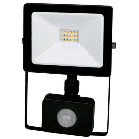 Proyector Led Exterior 10W 6500k con Sensor de Presencia y Crepuscular IP65