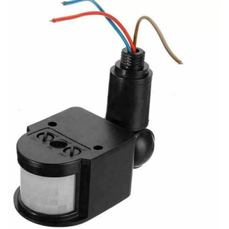 Proyector LED exterior con detector de movimiento PIR, interruptor para éclairage de sécurité mural, negro, AC 110-240V, 1 pieza