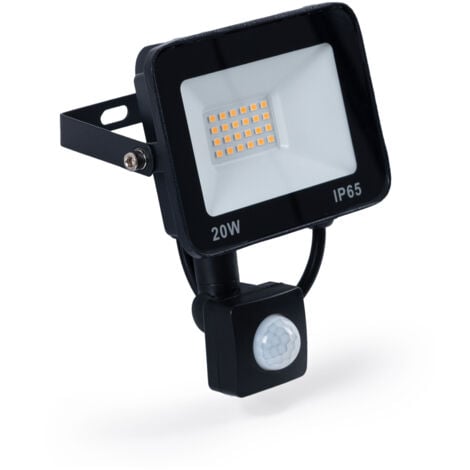 BARCELONA LED Proyector LED Exterior Con Sensor De Movimiento PIR - 20W - IP65 - Blanco Frío