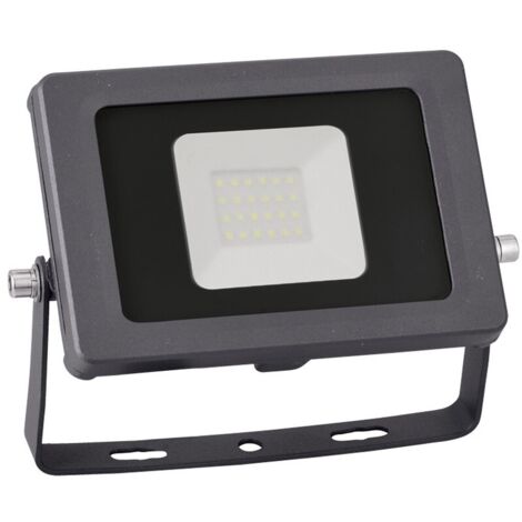 Proyector LED "Luxek" (20W 6400K 1600lm) IP65 fabricado en aluminio y vidrio templado color negro