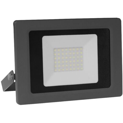 Proyector LED "Luxek" (30W 6400K 2400lm) IP65 fabricado en aluminio y vidrio templado color negro