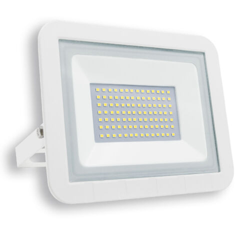 Proyector led plano blanco matel ip65 50w fría
