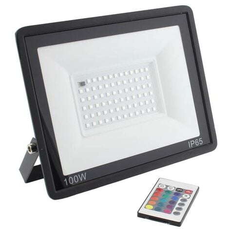 LEDBOX Proyector LED RGB, 100W + mando a distancia, RGB