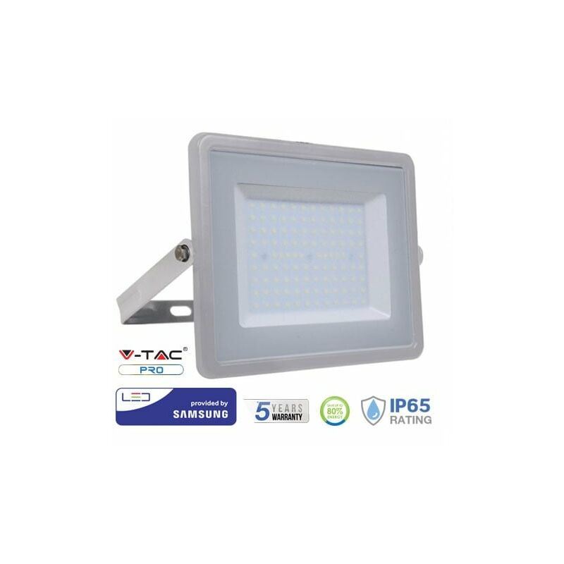 

V-tac - Proyector LED Samsung PRO 100° 100W Gris Temperatura de color - 4000K Blanco natural