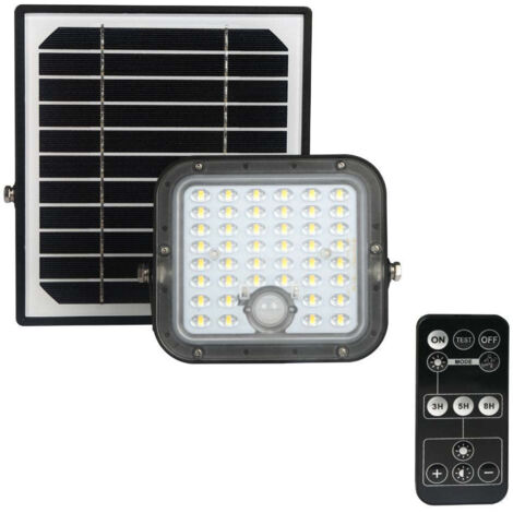 Proyector LED Solar 10W 4000K con Sensor Crepuscular y de Movimiento IP65