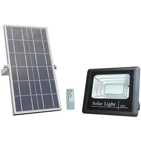 Proyector LED solar 12W - 800LM - 6000K - IP65 - Control remoto