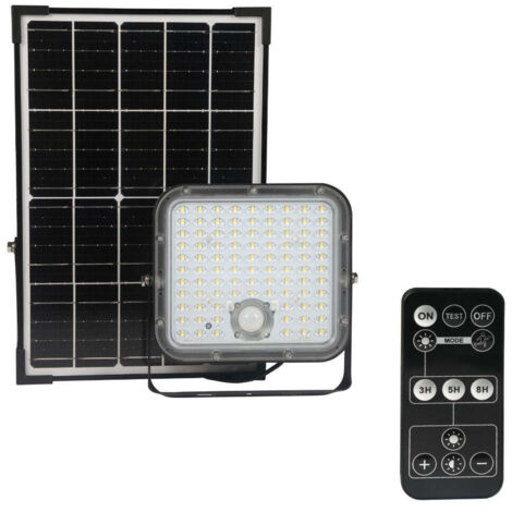 Proyector LED Solar 30W 4000K con Sensor Crepuscular y de Movimiento IP65