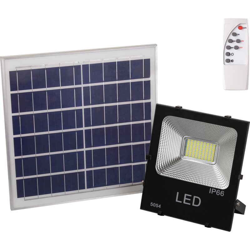 

Foco Proyector LED 50W 5.000Lm 6000ºK Solar Sensor 50W + Control Remoto Panel 6V/15W 30.000H [PL-626004-CW] | Blanco Frío (PL-626004-CW)