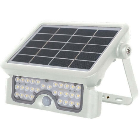 Proyector Led Solar 5W Sensor Crepuscular y Movimiento Blanco IP65