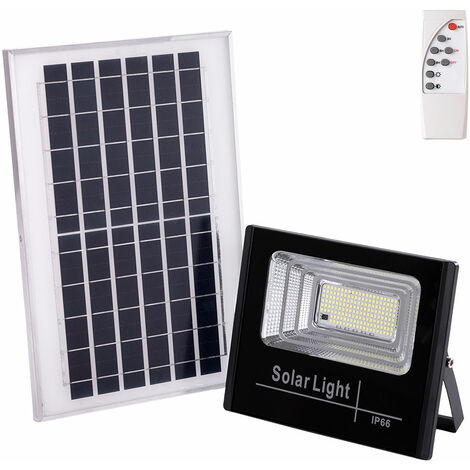 Proyector LED Solar 65W 6500K Panel: 6V/8W Batería: 3,2V/5000MaH Control Remoto [HO-SOLARFL-65W-01]