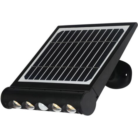 CRISTALRECORD Proyector LED solar con sensor PIR “Mix” (8W 4000K 950lm) – Negro