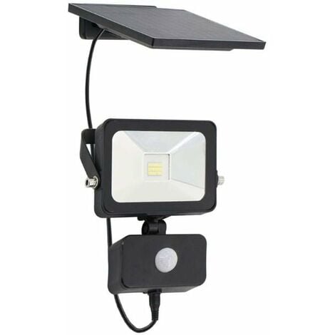 Proyector LED solar IP44 con detector y panel - SILUMEN - Noir - SILUMEN - Noir