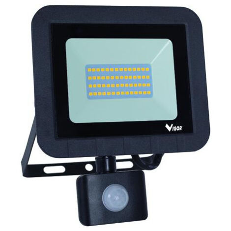 Proyector LED Vigor Lumy-50s, negro con sensor L.NAT, 50W 5700lm