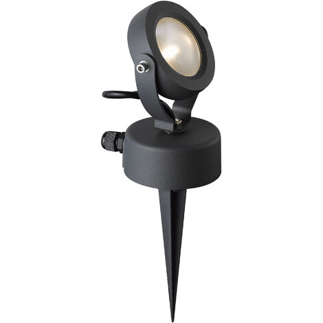 Proyector piqueta tilt CATANIA IP65 LED COB 7W 777lm(655lm) CRI80 3000K 95º Antracita