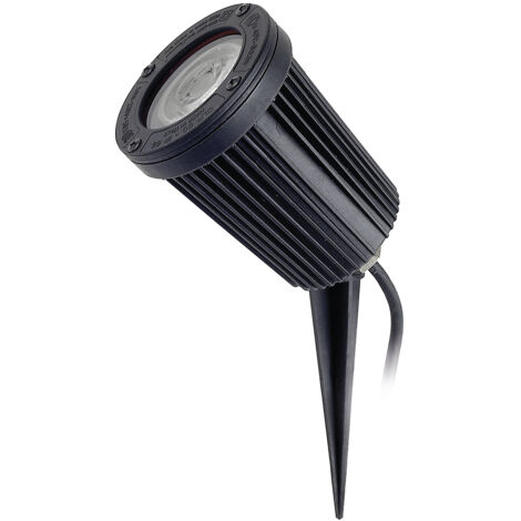 Proyector piqueta tilt TIR IP66 GU10 LED Bulb 5W 345lm CRI80 3000K 36º Negro