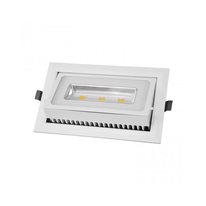 

LuzConLed - Proyector rectangular LED 30W 3000K Aluminio blanco - ENVÍO DESDE ESPAÑA