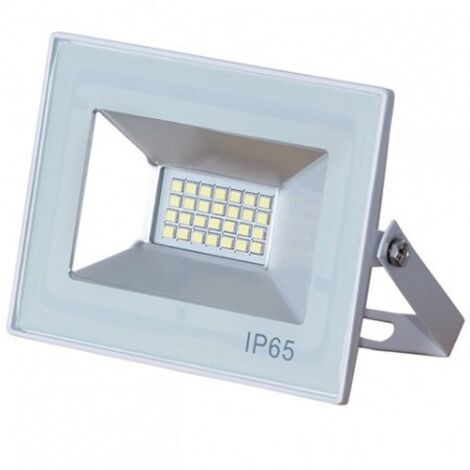 Proyector tarin ip65 1x20w led 1000lm 6500k 120°l.11,5xan.3xal.8,5cm blanco