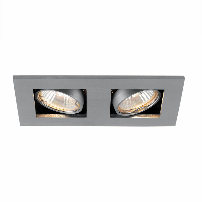 

Focos empotrables ALU, mando a distancia, plafón, focos giratorios en un set que incluye lámparas LED RGB