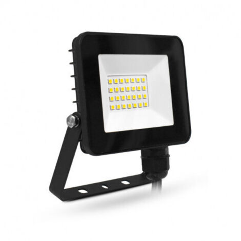 Proyectores LED de 10W a 50W LUMOS SLIM II ECO Negro - 118x22x117mm - 6000K Blanco frío - 20W