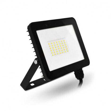 Proyectores LED de 10W a 50W LUMOS SLIM II ECO Negro - 153x21x164mm - 6000K Blanco frío - 30W