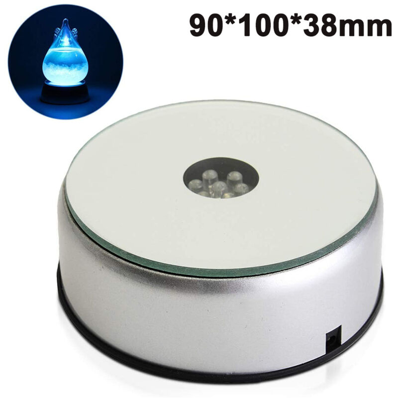 Présentoir à 7 led pour cristaux Figurine d'art en verre 7 bijoux colorés support rotatif 90 support de lampe rotatif Tinker