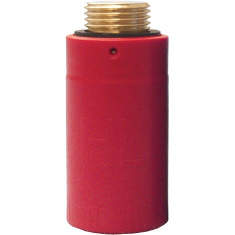 Prüfstecker mit Messinggewinde R 1/2 ", rot.
