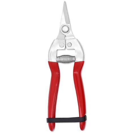 Pruning shears for garden roses, professional manual pruners, straight/curved stainless steel blades, plant trimming, fruit picking (straight blade)