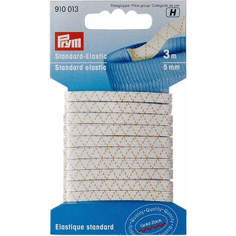 Prym Elastic, White, 5 mm, Weiß, 3 m