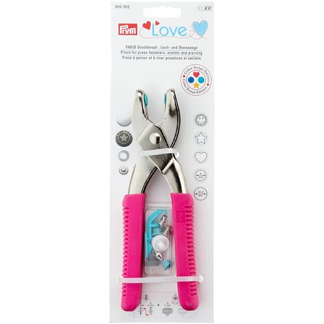 Prym Love Vario - Pinze E Strumento di Fissaggio A Pressione, Rosa
