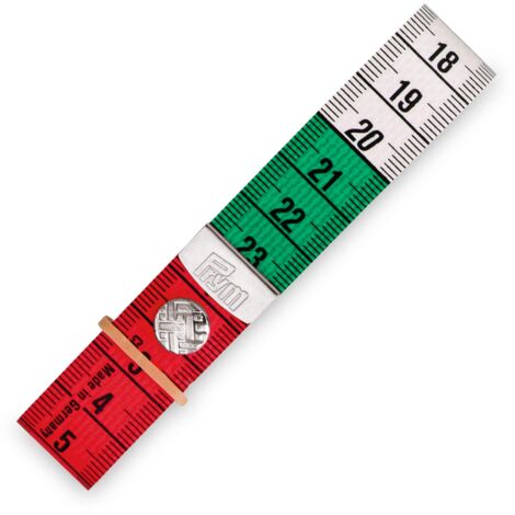 Prym Metro a Nastro con Scala in cm e Pollici, Misto Poliestere, Giallo/Verde/Rosso/Bianco, 14 x 5,7 x 1,7 cm