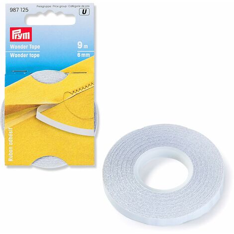 Prym Nastro Adesivo Bilaterale, Plastic, 9 m x 6 mm