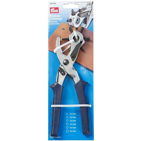 Prym, Pinza Rotante per forare, 6 Dimensioni dei Fori (da 2,5 a 5mm)
