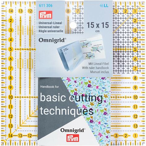 Prym - Righello universale per lavori patchwork, 15 x 15 cm