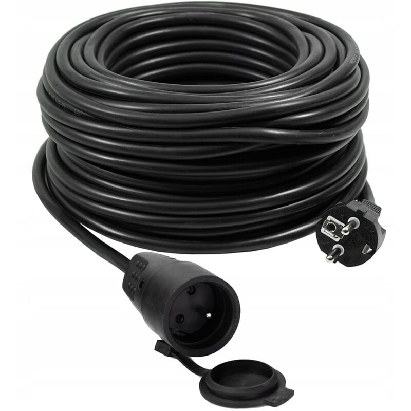 PZO50M Rallonge rétractable 50 m 3x2,5 mm noir ou orange. Livraison aléatoire - Vertex
