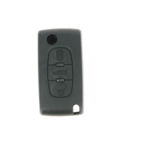 PSA3087 - Coque de cle PSA 107 207 307 308 407 C1 a C8 Evasion - 3 boutons sans lame