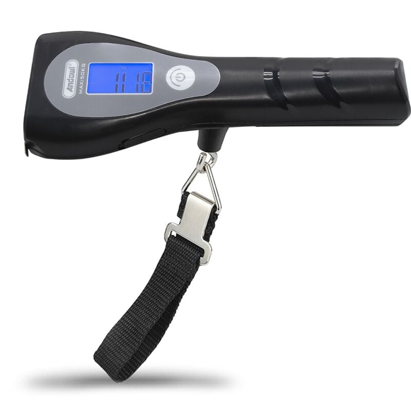 Mediawave Store - Pèse-bagage numérique portable avec lampe de poche mètre Max 50 kg