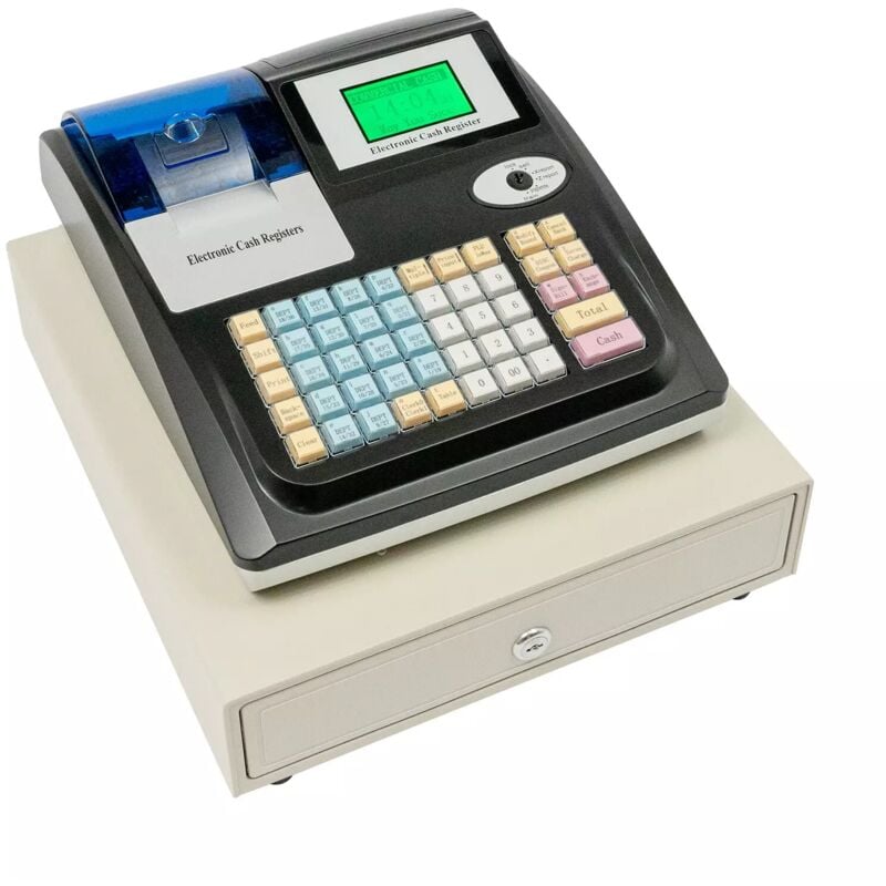 Gojoy - PSO-caisse enregistreuse 48 touches Caisse de magasin pour commerce détail Gastronomie led Système de caisse(Version Anglaise)