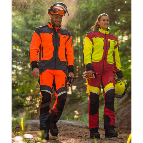 PSS Schnittschutzhose X-treme Air Orange/Grau Größe 98 schlank und groß