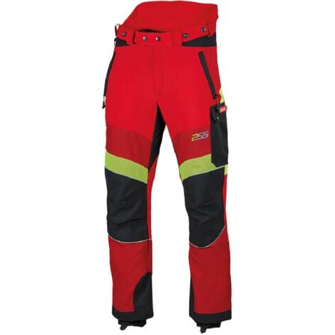 PSS Schnittschutzhose X-treme Breeze Rot/Gelb Größe 46