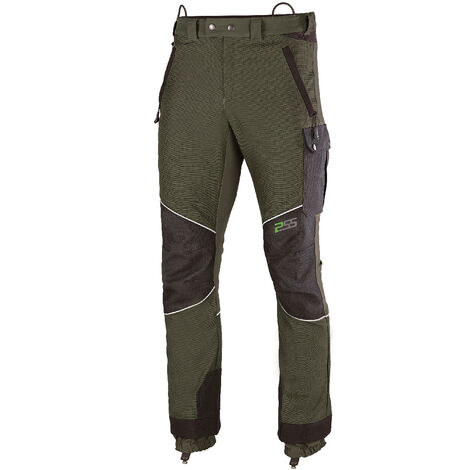 PSS X-treme Work Pantalon de travail sans membrane, noir/vert, taille EU 46/FR 40