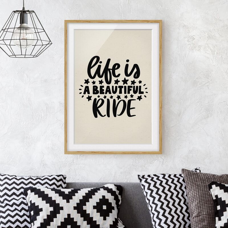 

Póster enmarcado - A Beautiful Ride Dimensión LxA: 100cm x 70cm, Marco: Roble