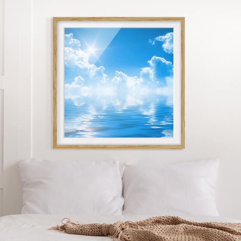 

Póster enmarcado - Above Sea Level Dimensión LxA: 20cm x 20cm, Marco: Roble