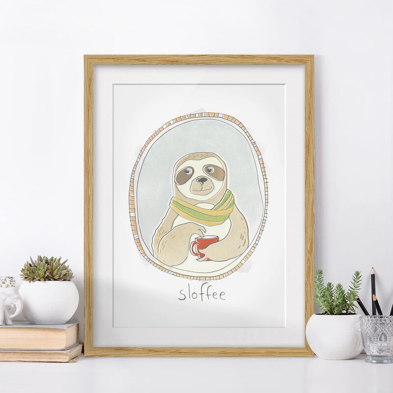 

Póster enmarcado - Accidia Caffeinated Dimensión LxA: 70cm x 50cm, Marco: Roble