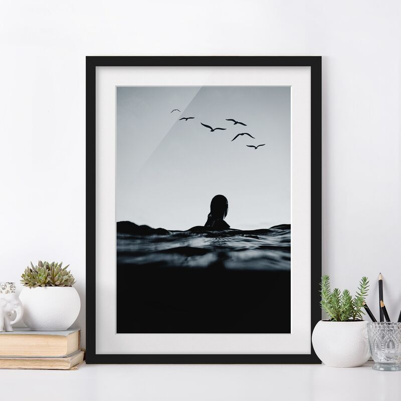 

Póster enmarcado - Acqua calma Dimensión LxA: 40cm x 30cm, Marco: Negro