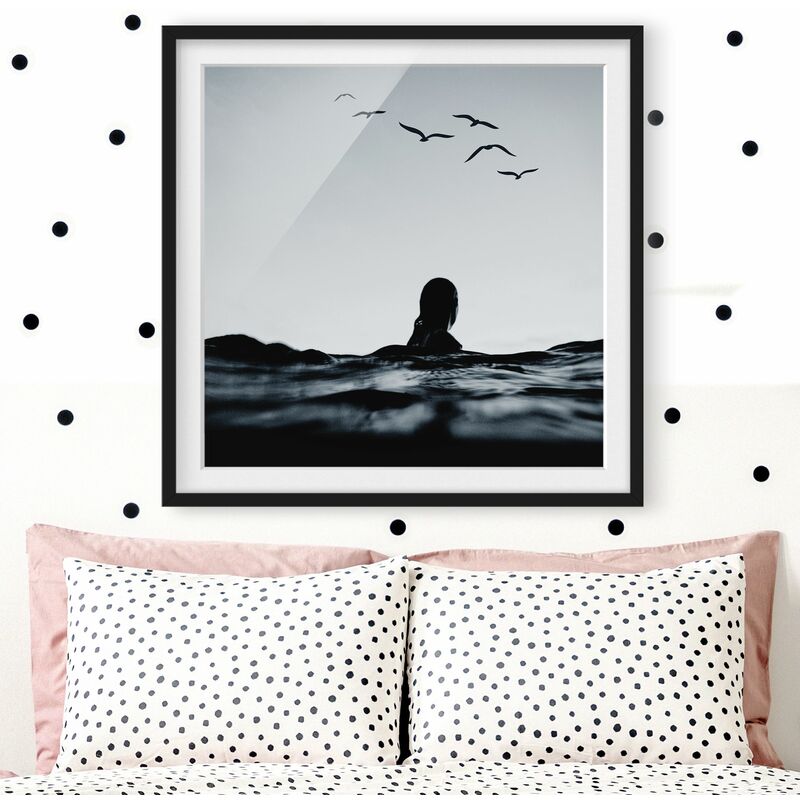 

Póster enmarcado - Acqua calma Dimensión LxA: 30cm x 30cm, Marco: Negro