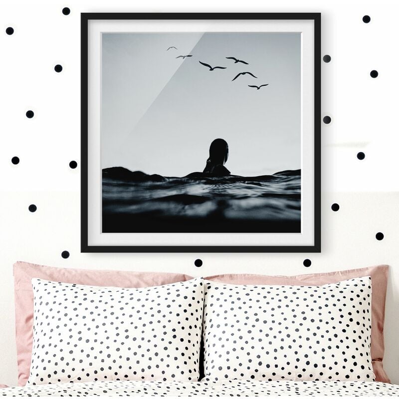 

Póster enmarcado - Acqua calma Dimensión LxA: 70cm x 70cm, Marco: Negro