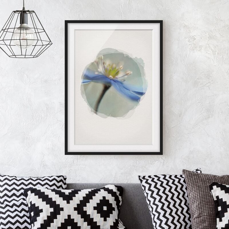 

Póster enmarcado - Acquarelli - Anemoni Danza Dimensión LxA: 70cm x 50cm, Marco: Negro